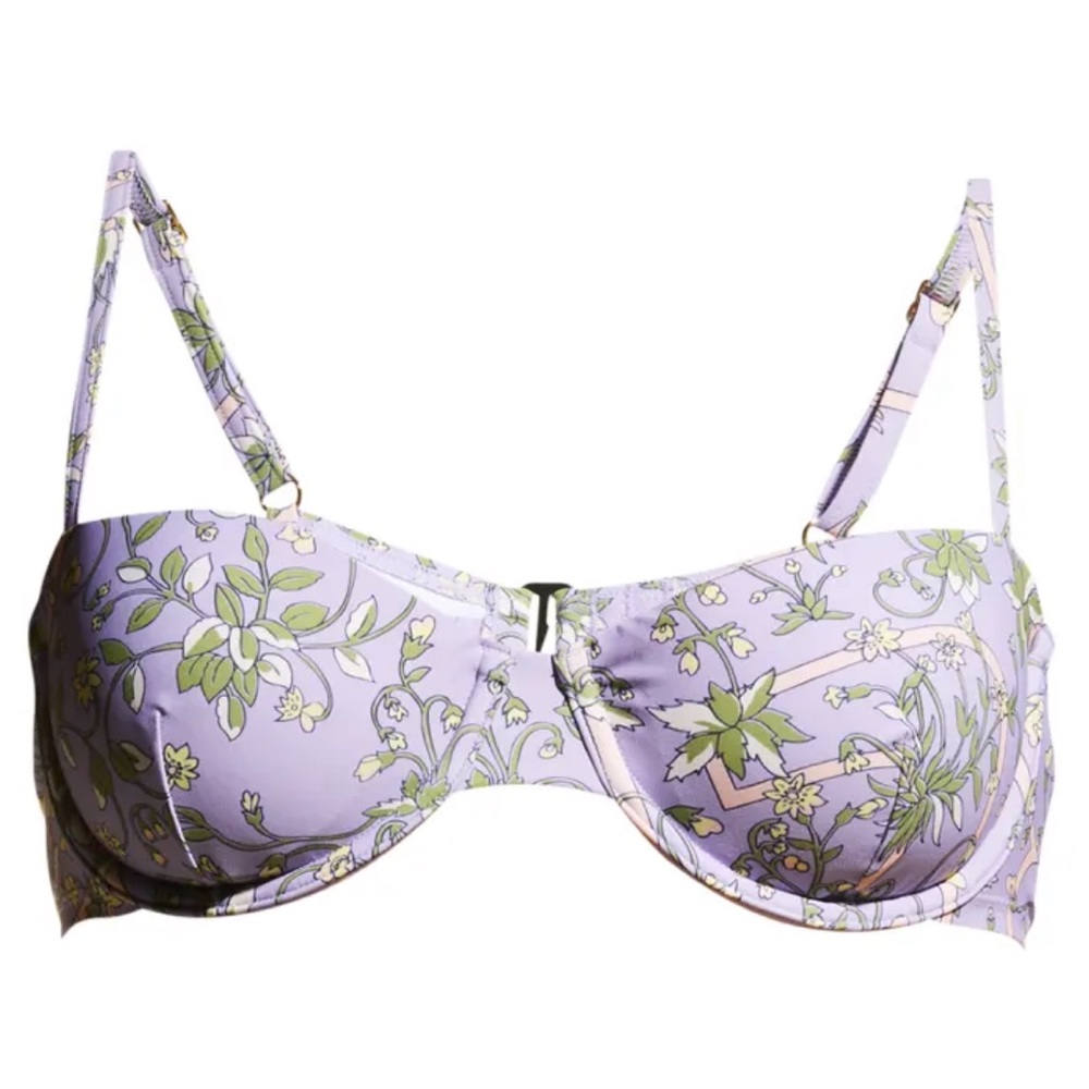 NWT TORY BURCH Printed Underwire Bikini Top Size M